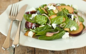 Baby Spinach with Nectarines