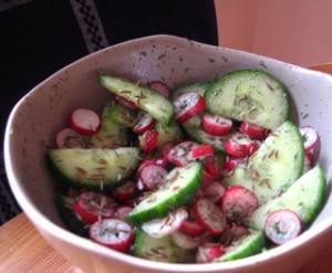 cucumber and radish salad