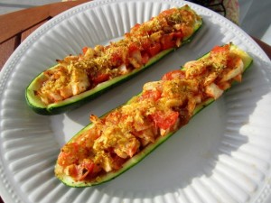 Zucchini  piza BOATS