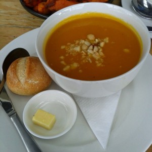 Sweet Potato and Macadamia Nut Soup