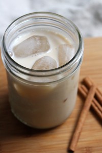 Sweet vanilla almond milk with chai tea ice cubes recipe