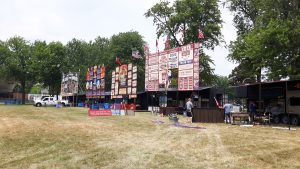 Ribbers prepare for the annual Chatham Ribfest in Tecumseh Park (Photo: Robyn Brady) 