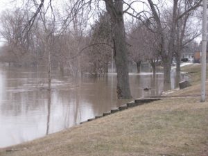 An ice jam caused flooding along the Thames River in February, 2009. Photo courtesy of Robyn Brady