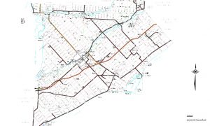 Map showing seasonal roads in Chatham-Kent.