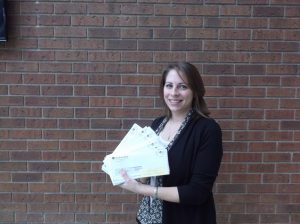 Amanda Bossy, accounts receivable supervisor with Chatham-Kent, shows some of the hundreds of interim tax bills that have been returned by Canada Post due to address issues.