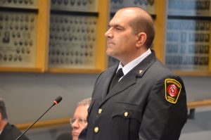 Assistant Chief Scott Ramey addressing Chatham-Kent Council, May 8, 2017