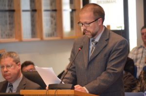 Union Gas District Manager Sean Collier addressing Chatham-Kent Council, May 8, 2017.