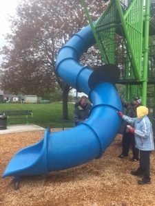 Volunteers clean up the Colwell Park. Photo courtesy of Nick Cadotte via Facebook.