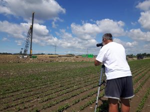 Water Wells First spokesman Kevin Jakubec is keeping a close eye on pile driving operations with the NKW1 project. 