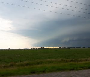 July 7, 2017 - Storm cloud over fields on Highway 40 