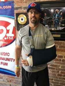 Wallaceburg's Rick Bernard is recovering after being hit by a truck on June 30th. 