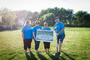 Splash Pad Committee members: Heather Gordon-Alexander, Heather Dramnitzke, Deadra Kilbride, Chris "SplashPad" Young